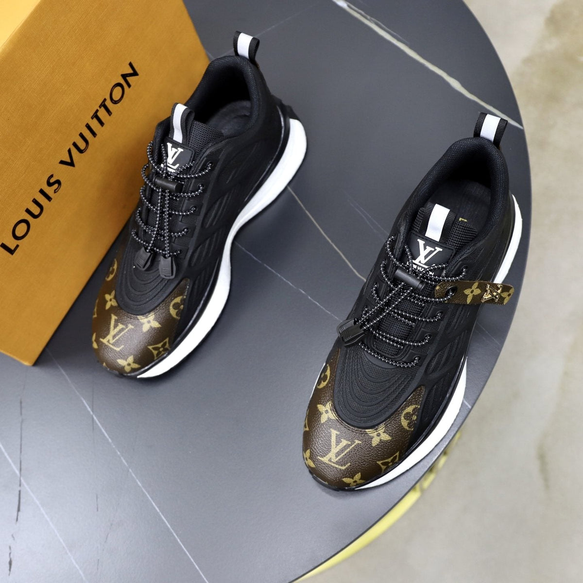 Louis Vuitton Men's Monogram Panel Sneakers — front