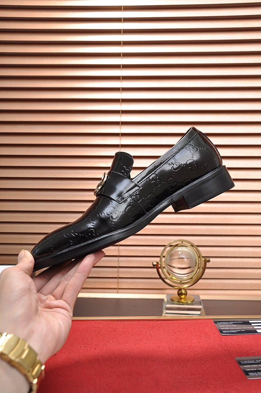 Gucci Buckle Loafers — model