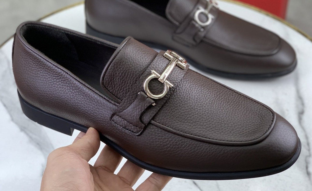 Salvatore Ferragamo Textured Bit Loafers — hero