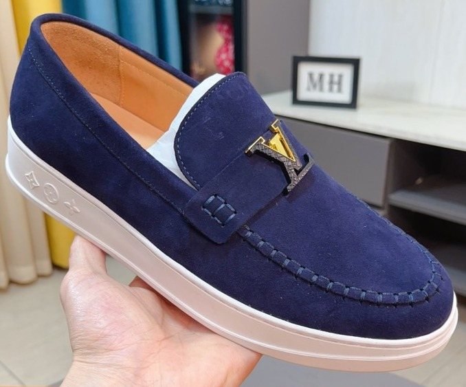 Louis Vuitton Moc-Toe Slip-On Loafers — front