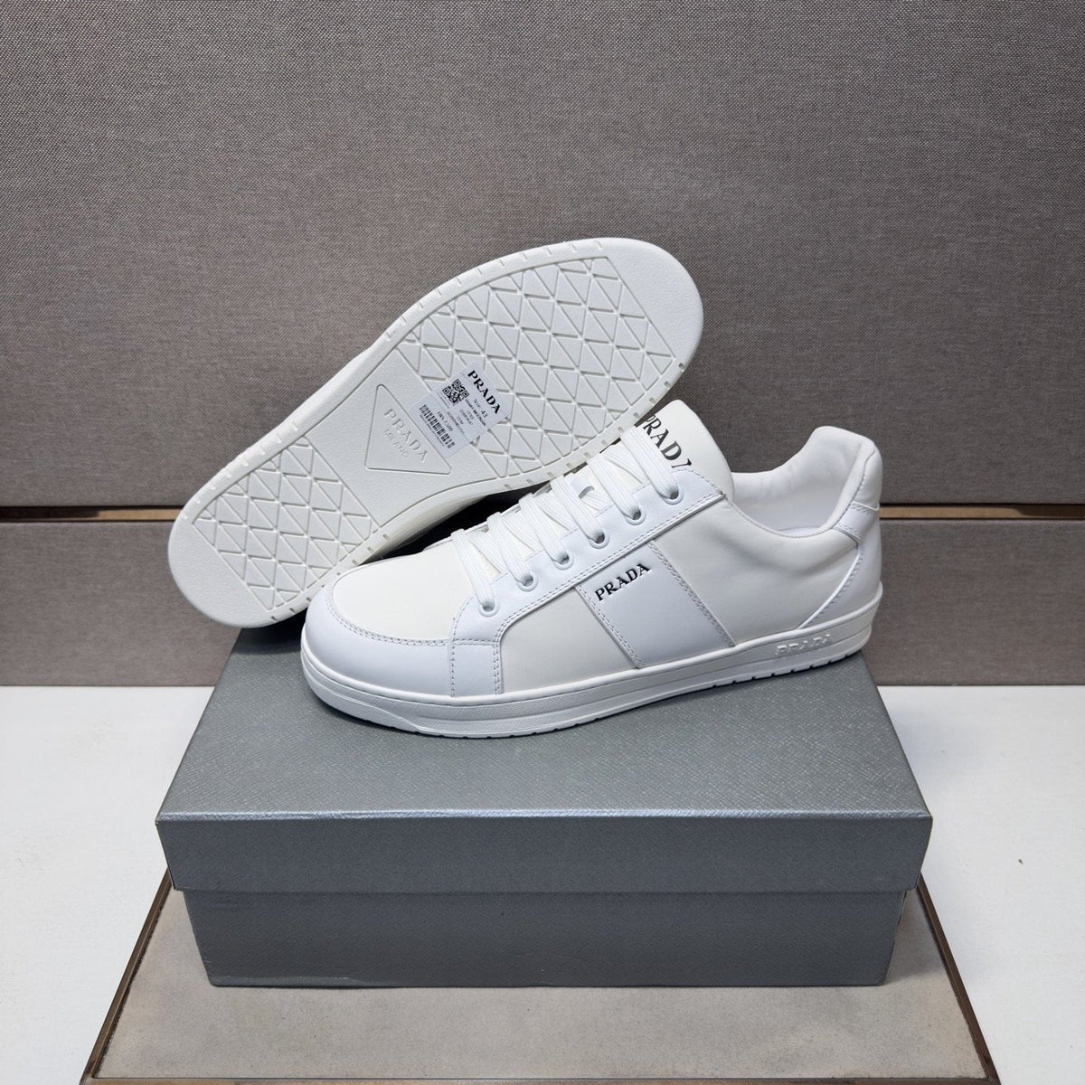 Prada Men's Low-Top Lace-Up Sneakers — back