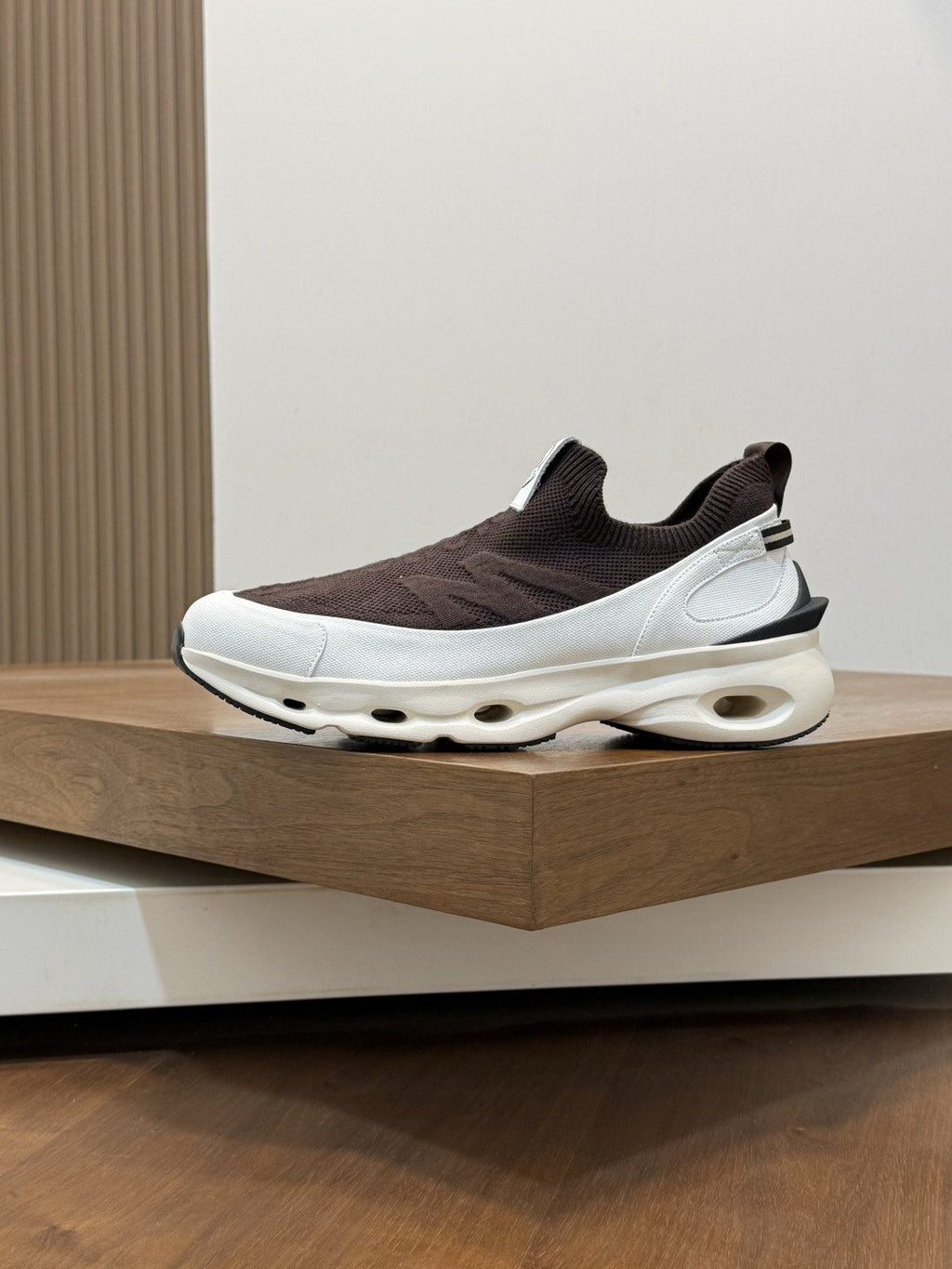 Moncler Off-White Slip-On Sneakers — side