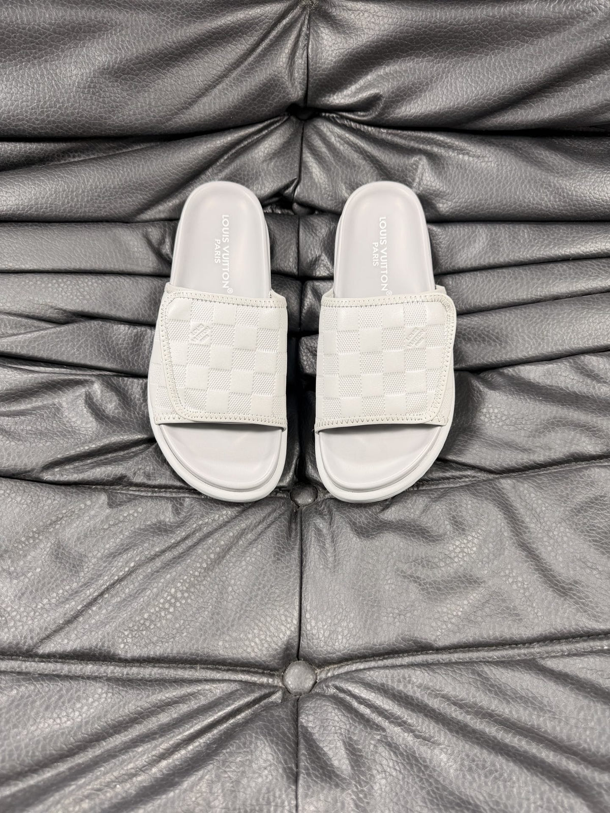 Louis Vuitton Woven Strap Slide Sandals — hero