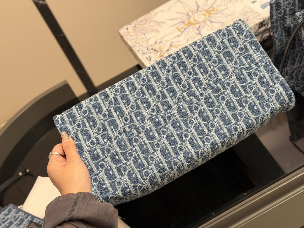 Dior Book Tote Blue Monogram Tote Bag — back