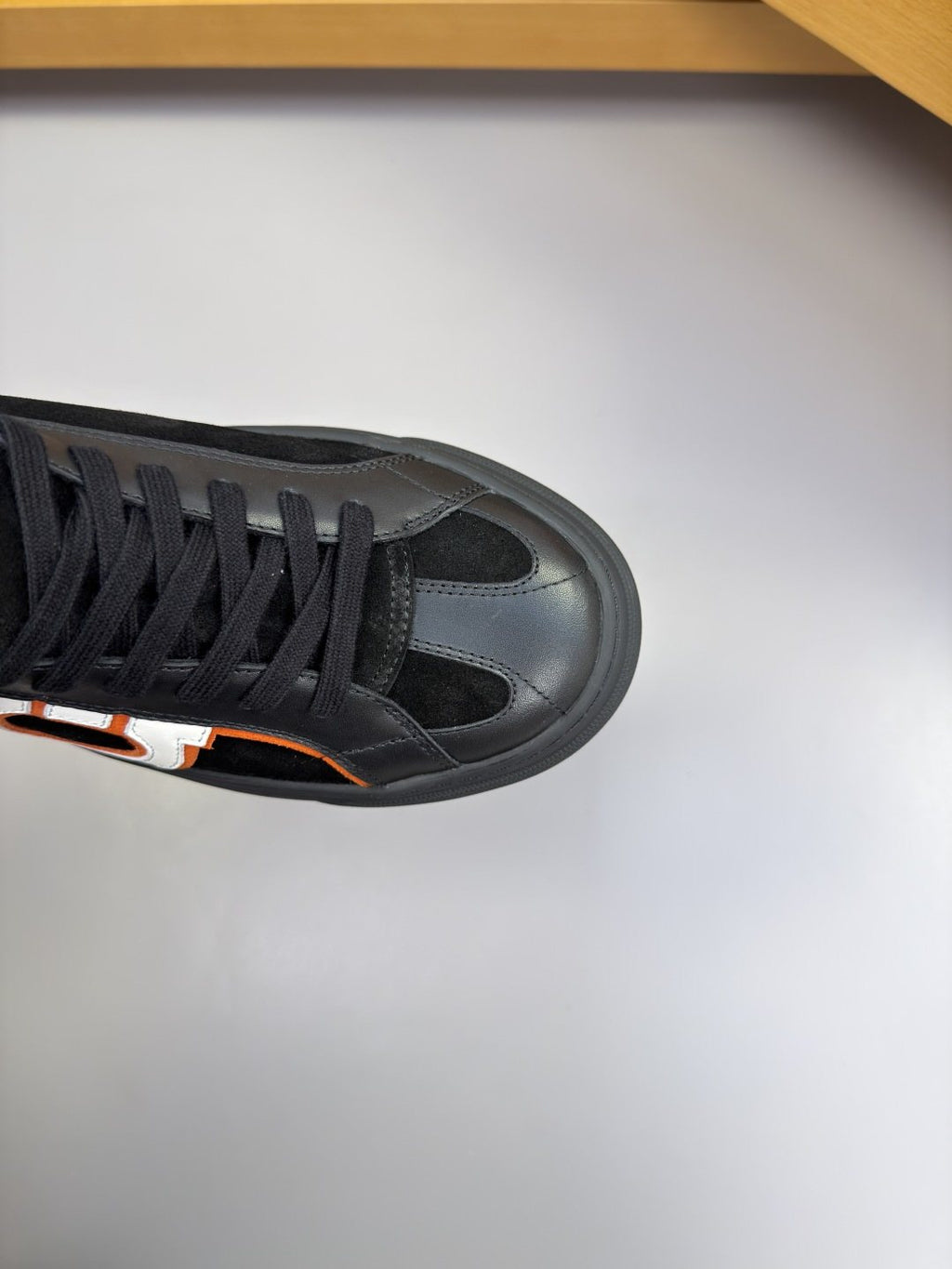 Ferragamo Contrast-Trim Low-Top Sneakers — detail