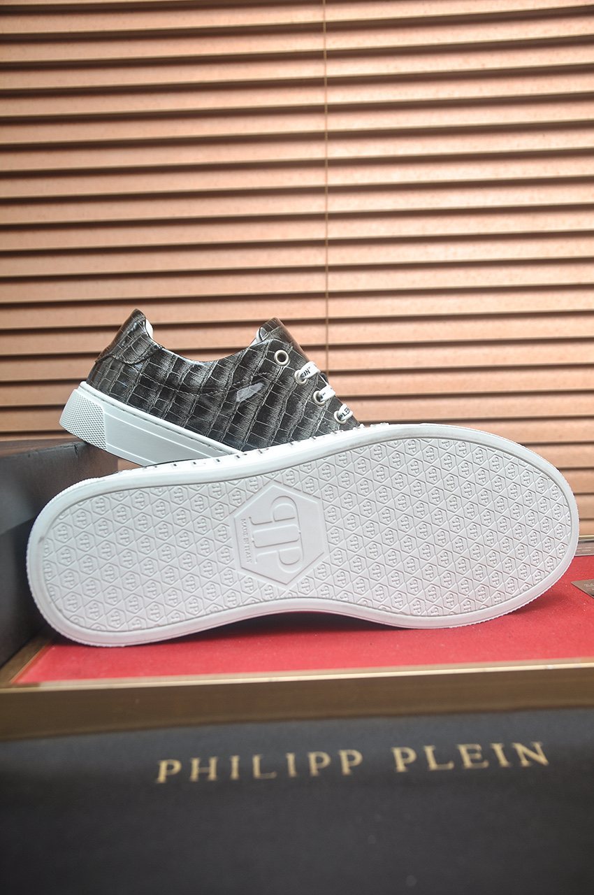 Philipp Plein Plaid Low-Top Sneakers — back