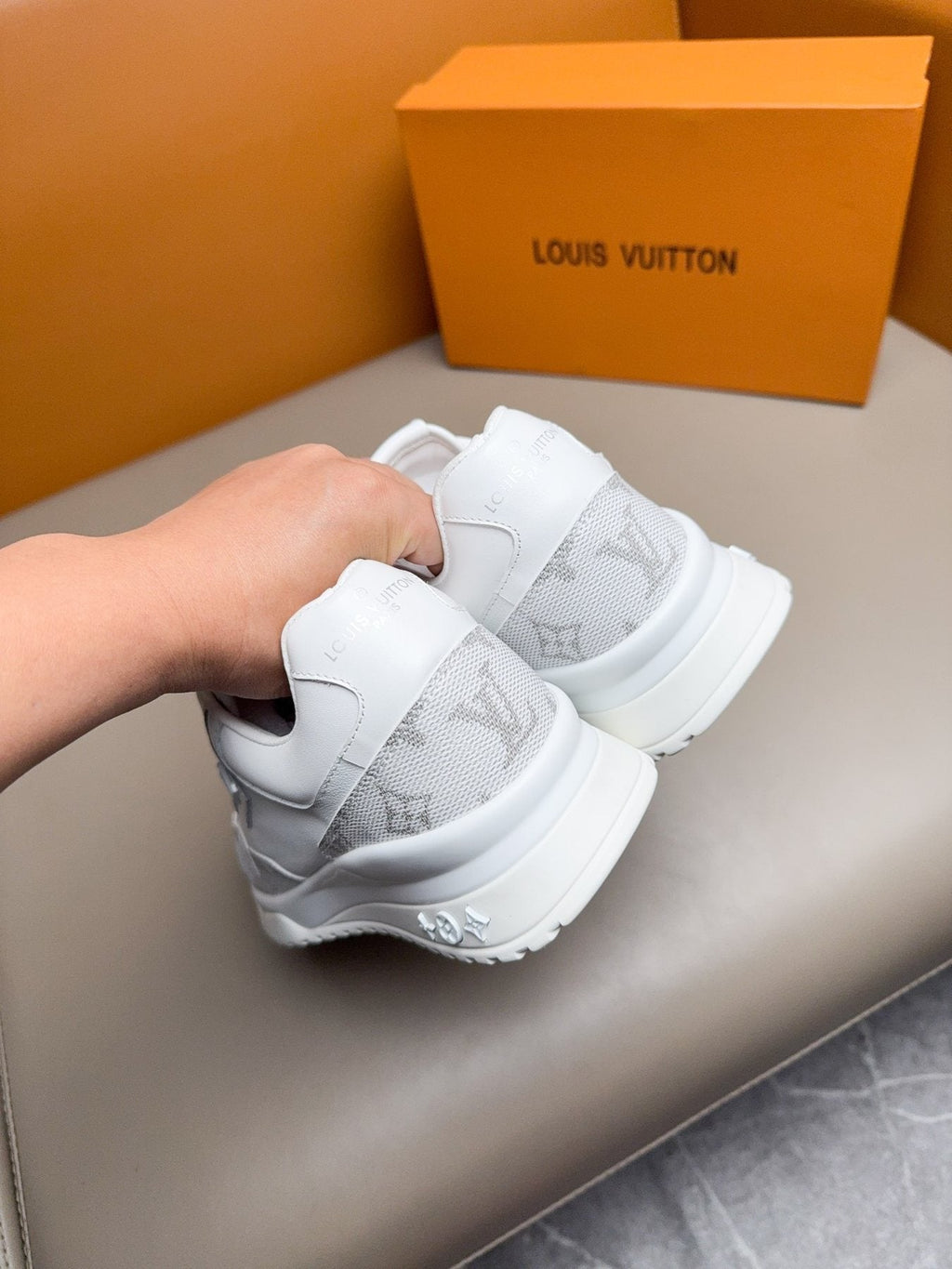 Louis Vuitton Paneled Low-Top Sneakers — back