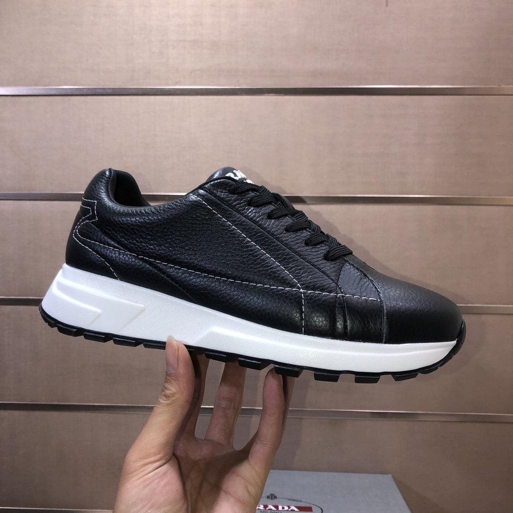 PRADA Black Quilted Low-Top Sneakers — side