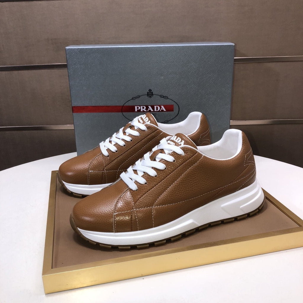 PRADA Black Quilted Low-Top Sneakers — front