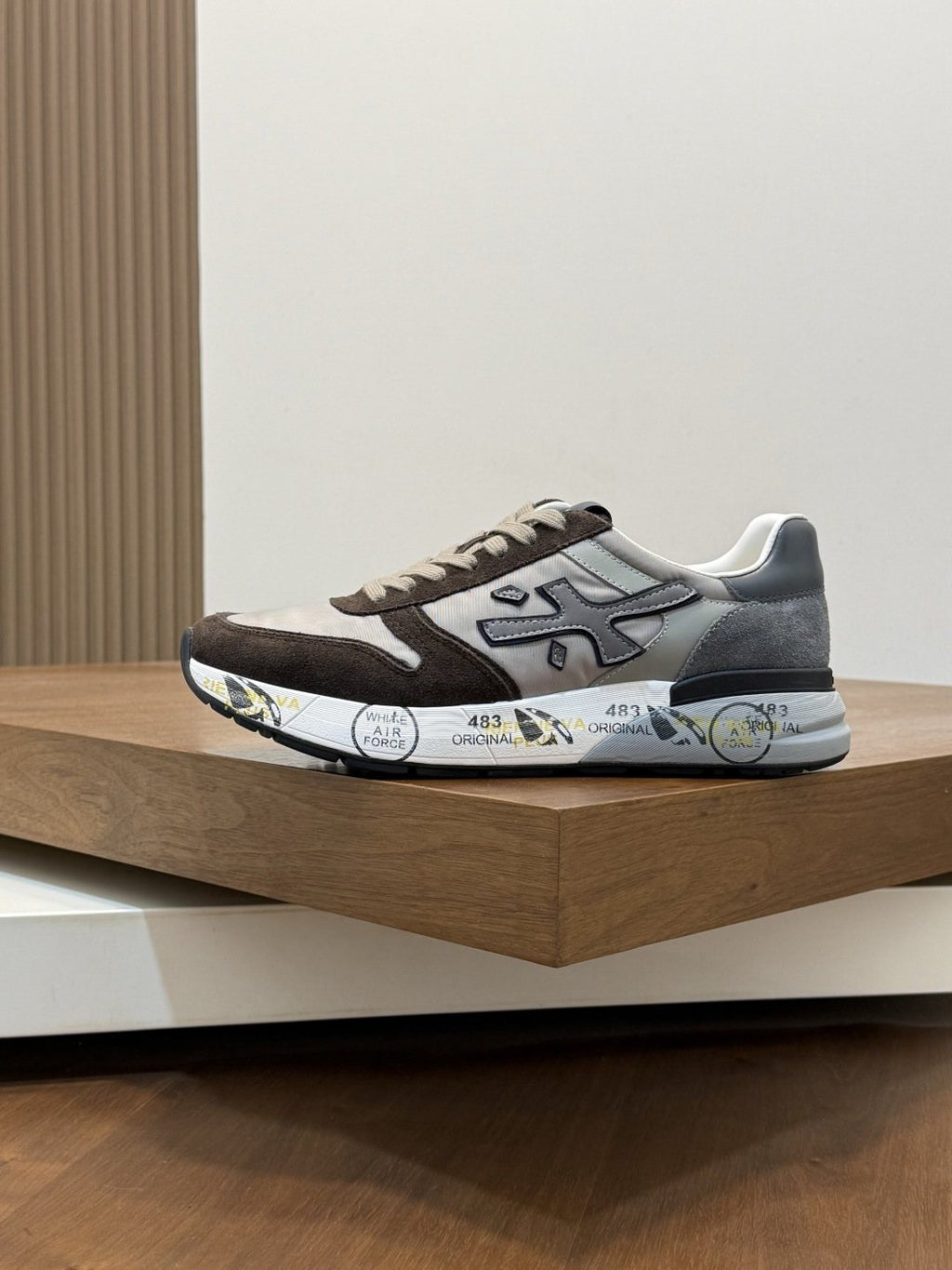 PREMIATA Paneled Lace-Up Sneakers — side