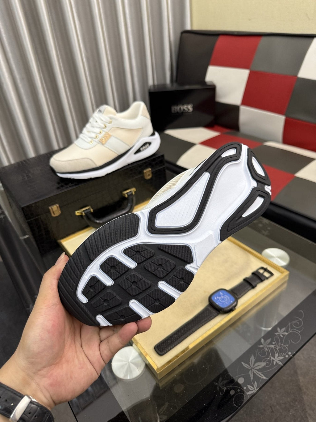 BOSS Color-Block Low-Top Sneakers — side