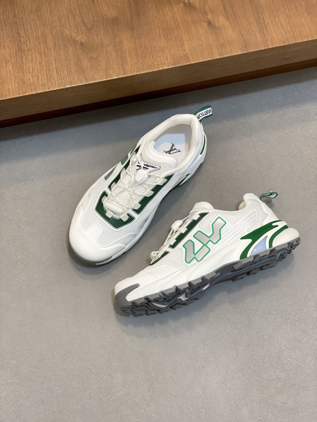 Louis Vuitton Paneled Mesh Sneakers — front