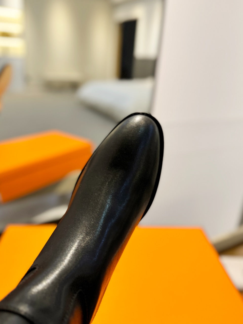 Hermes Stivali Jumping in Black Calfskin